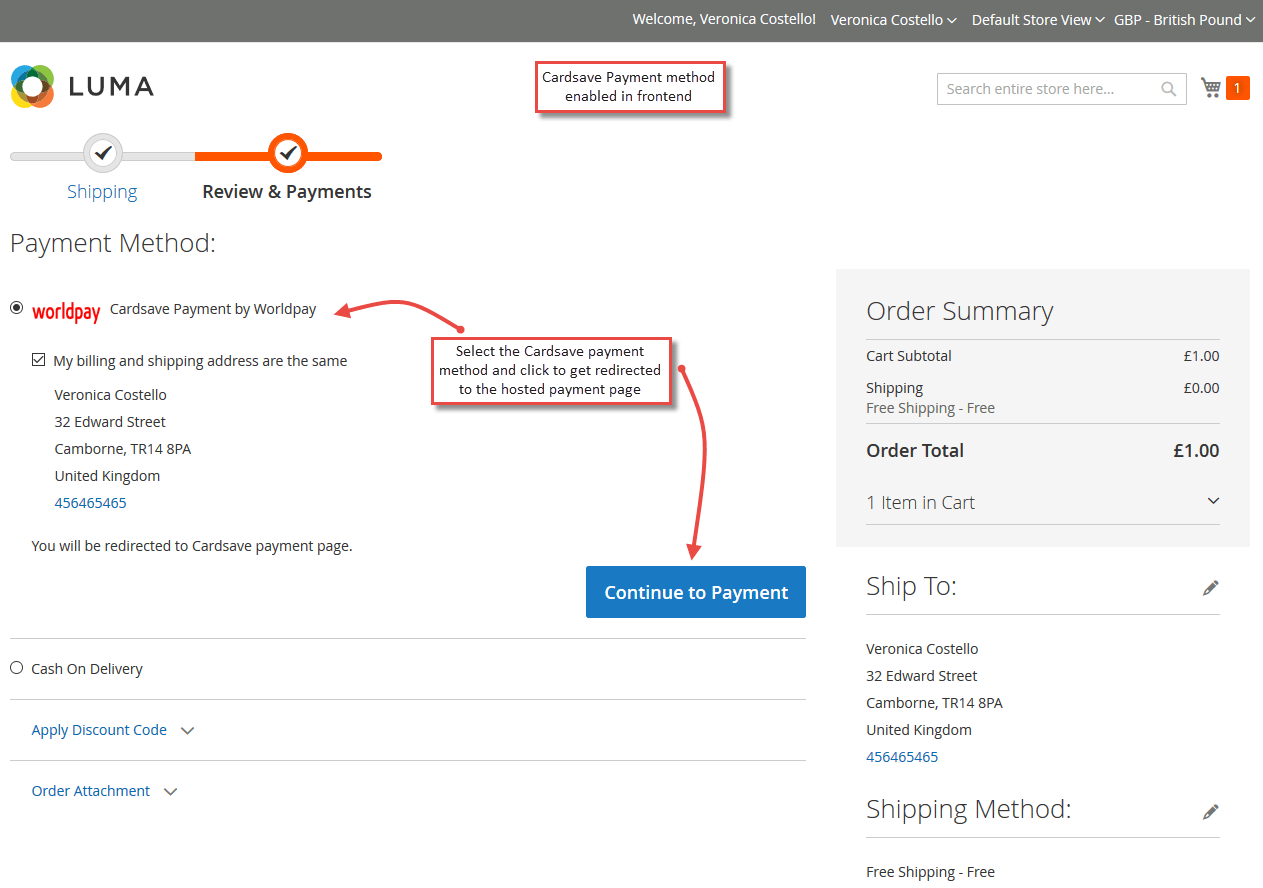 Magento 2 Cardsave Payments - Cardsave Direct and Hosted Payments