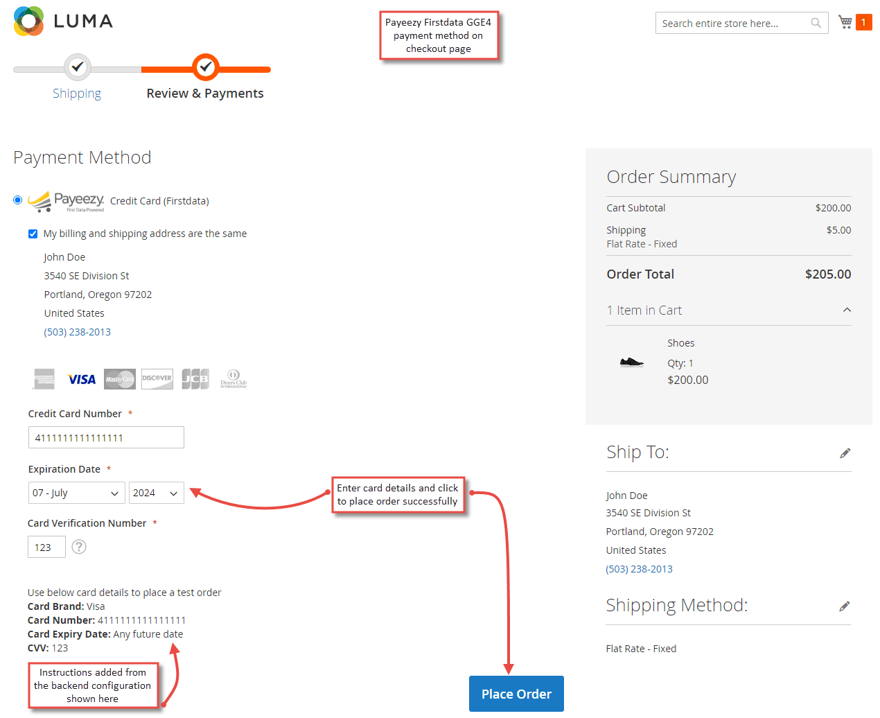 Payeezy First Data GGe4 Extension For Magento 2 by Meetanshi