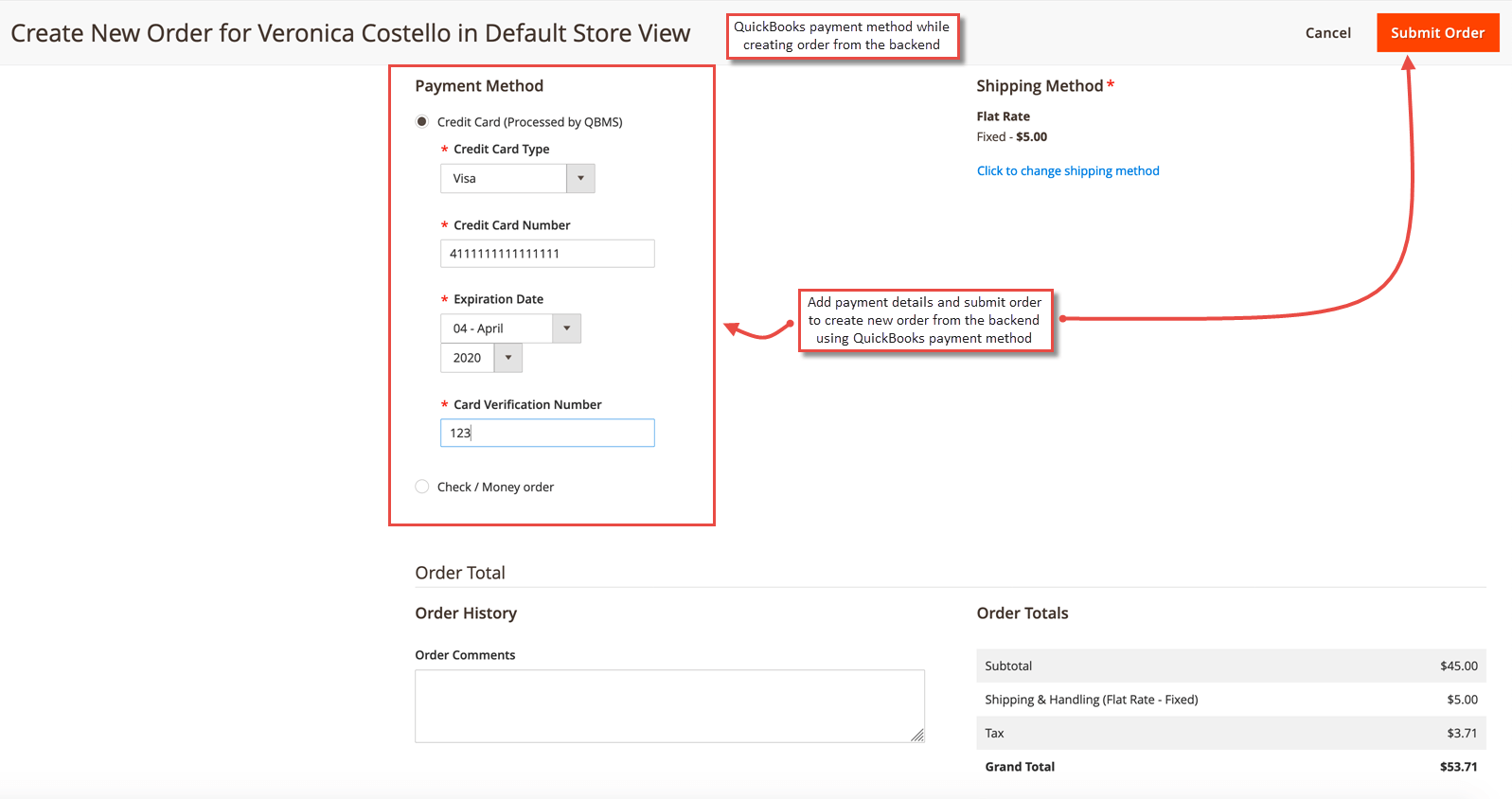 Magento 2 Quickbooks Payments - Integrate Intuit QBMS Payments